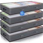 4Pack Underbed Storage Boxes with Lids Large Under Bed Storage Bags with Zips UK