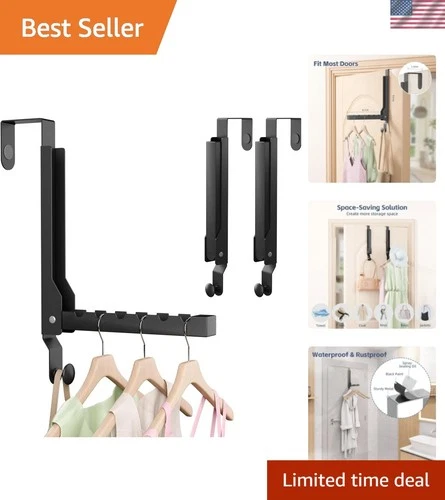 2 Pack Heavy Duty Over The Door Hooks, Over The Door Clothes Hanger, Over The...