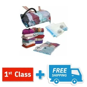 12 X LARGE VACUUM COMPRESSED STORAGE BAG BAGS SPACE SAVER SAVING CLOTHES BEDDING