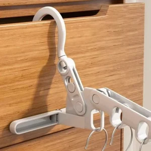 Foldable Drying Rack - Portable Five-Hole Clothes Rack for Home Hotels - Hook